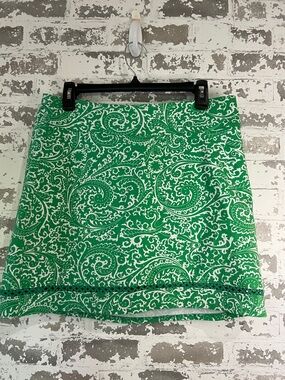 crown & ivy Green Paisley A-Line Mini Skort